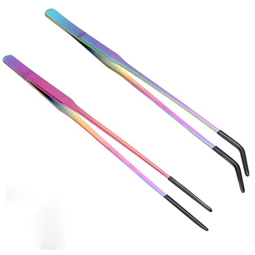2pcs long tweezers reptile - tweezers,