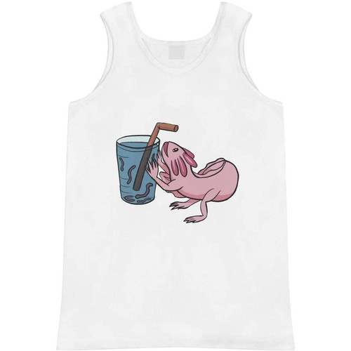 Axolotl drinking water - drinking,