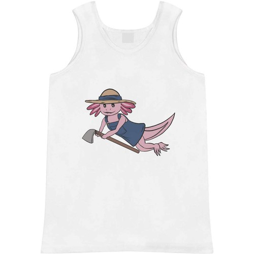 Cute axolotl farmer gardening - farmer,